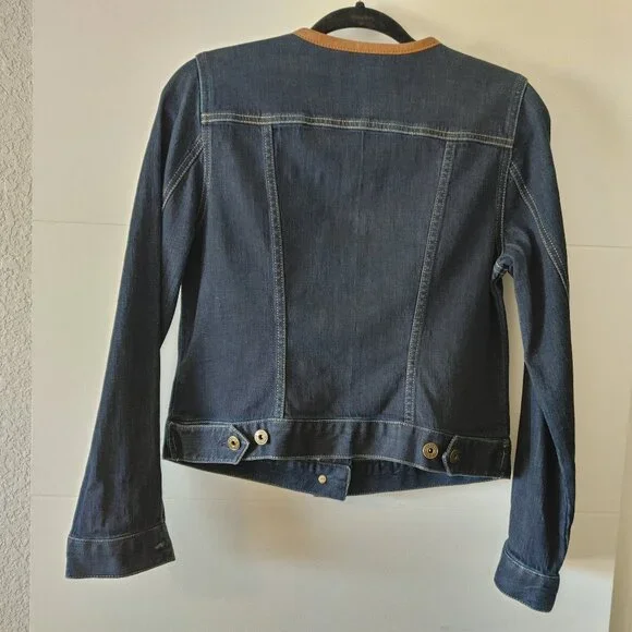 Ralph Lauren Jean jacket with leather trim - Picture 7 of 14